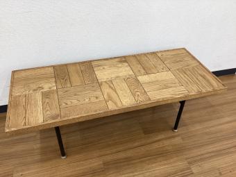 MOMO natural (モモナチュラル) センターテーブル LOW TABLE PARQUET TOP オプションシェルフ付