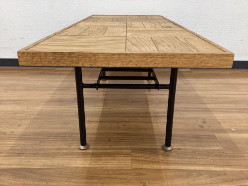 MOMO natural (モモナチュラル) センターテーブル LOW TABLE PARQUET TOP オプションシェルフ付