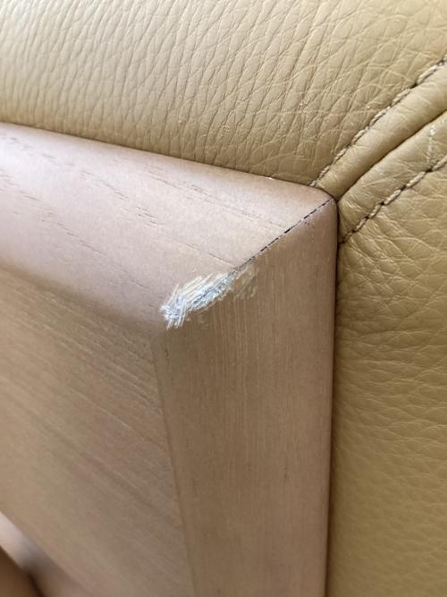 CONDE HOUSE (カンディハウス) 2人掛けソファー エクリプス 2人掛け 総革 蛯名 紀之 イエロー　クッション欠品