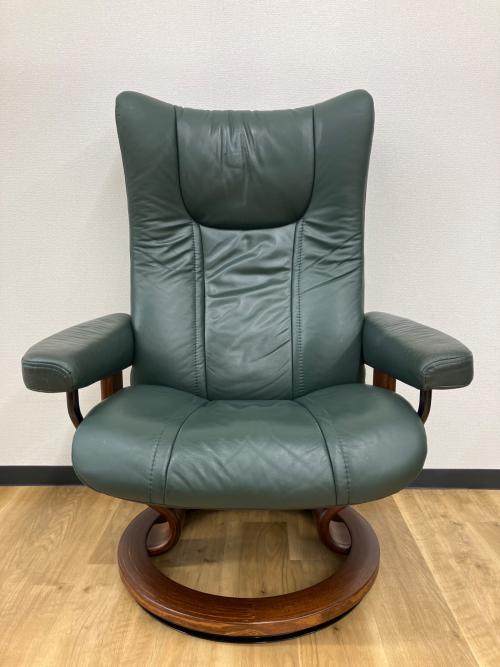 Ekornes (エコーネス) リクライニングチェアー グリーン SizeS Wing