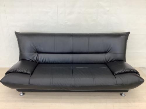 シノハラ ソファーベッド ブラック 3人掛け 合皮