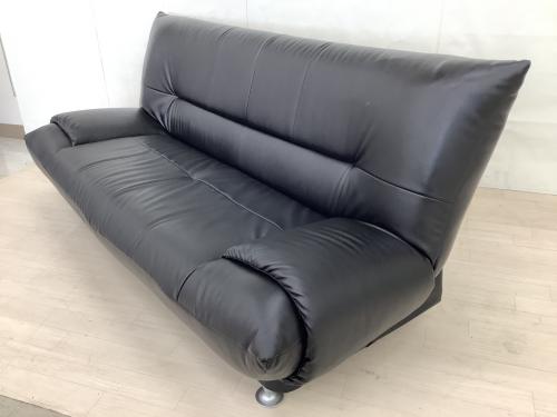 シノハラ ソファーベッド ブラック 3人掛け 合皮