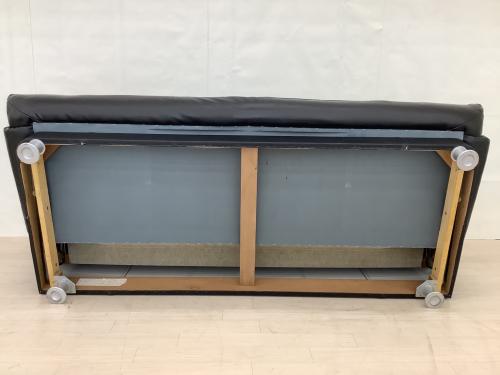 シノハラ ソファーベッド ブラック 3人掛け 合皮