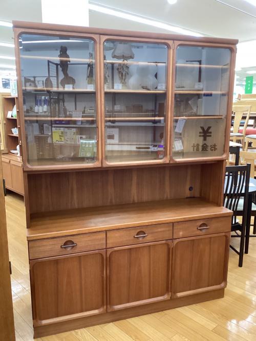 日田工芸 (ヒタコウゲイ) レンジボード ブラウン ジャパンビンテージ品 3枚扉 チーク材 maxim