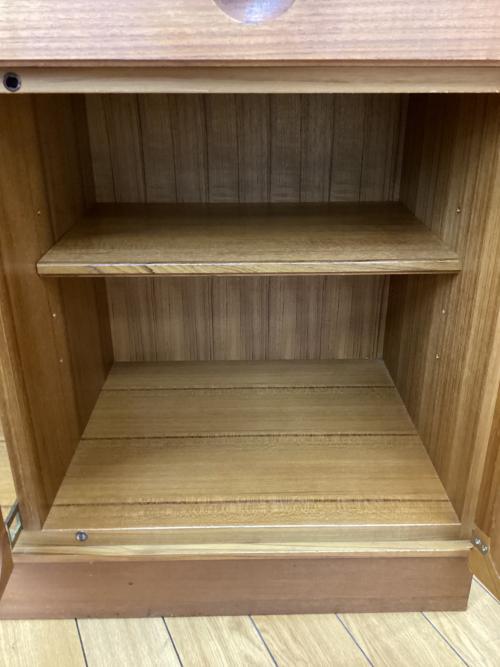 日田工芸 (ヒタコウゲイ) レンジボード ブラウン ジャパンビンテージ品 3枚扉 チーク材 maxim