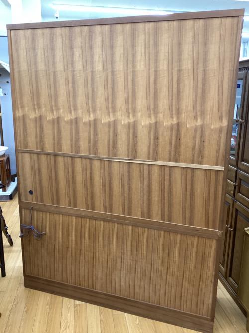 日田工芸 (ヒタコウゲイ) レンジボード ブラウン ジャパンビンテージ品 3枚扉 チーク材 maxim