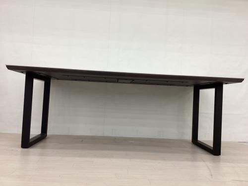 綾野製作所(AYANO) (アヤノセイサクショ) ダイニングテーブル ホワイト×ブラック セラミック天板 リニア 幅:約200㎝