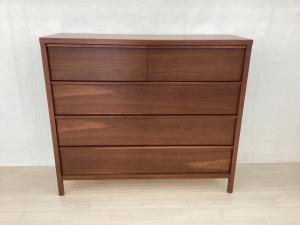 KEYUCA (ケユカ) チェスト ブラウン 4段 木製 ラダーチェスト 幅:約120㎝