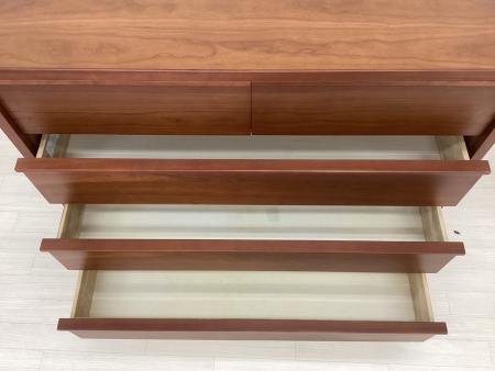 KEYUCA (ケユカ) チェスト ブラウン 4段 木製 ラダーチェスト 幅:約120