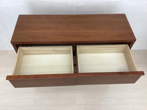 KEYUCA (ケユカ) チェスト ブラウン 4段 木製 ラダーチェスト 幅:約120㎝