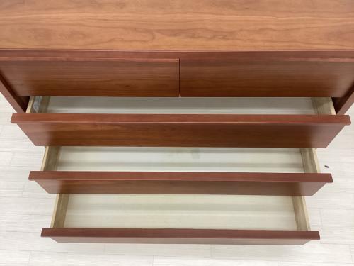 KEYUCA (ケユカ) チェスト ブラウン 4段 木製 ラダーチェスト 幅:約120㎝