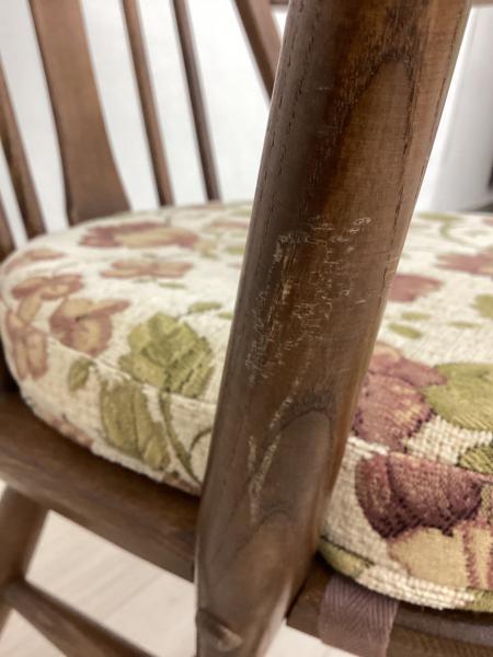 ercol (アーコール) ロッキングチェアー ブラウン×ベージュ/花柄