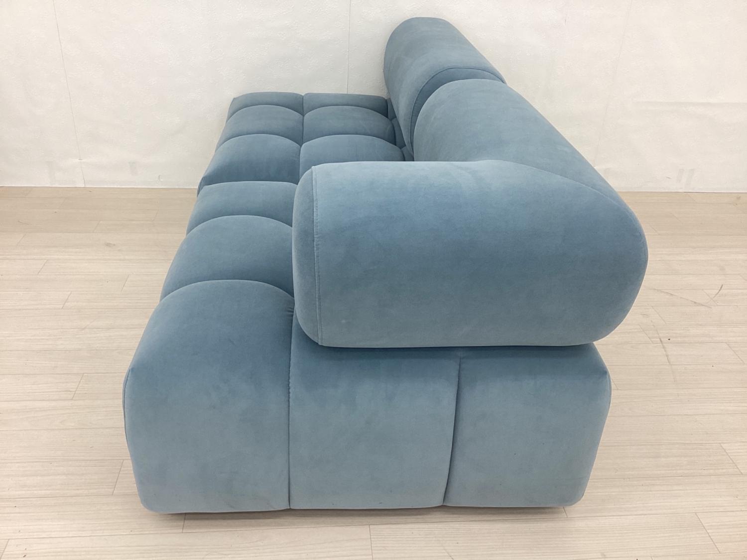 Franc franc (フランフラン) ソファー ブルー ファブリック パフィ