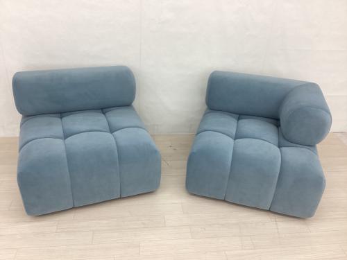 Franc franc (フランフラン) ソファー ブルー ファブリック パフィ