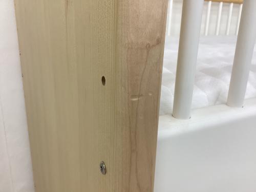 ACTUS (アクタス) キッズベッド ホワイト×ナチュラル マットレスセット ロフト式 メープル材・バーチ材 TEMPO 幅:約92.5㎝