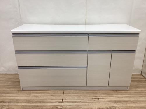 三友ファニチャー (サントモファニチャー) キッチンカウンター ホワイト プレーン 幅:約150㎝