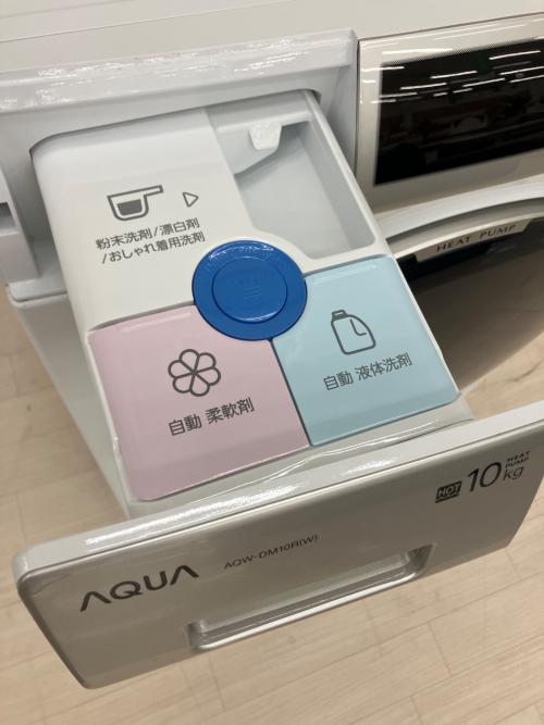 AQUA (アクア) ドラム式洗濯乾燥機 キズ有 10.0kg 5.0kg AQW-DM10R-R(W) 2024年製 取扱説明書付 クリーニング済 50Hz／60Hz
