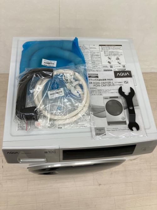 AQUA (アクア) ドラム式洗濯乾燥機 キズ有 10.0kg 5.0kg AQW-DM10R-R(W) 2024年製 取扱説明書付 クリーニング済 50Hz／60Hz