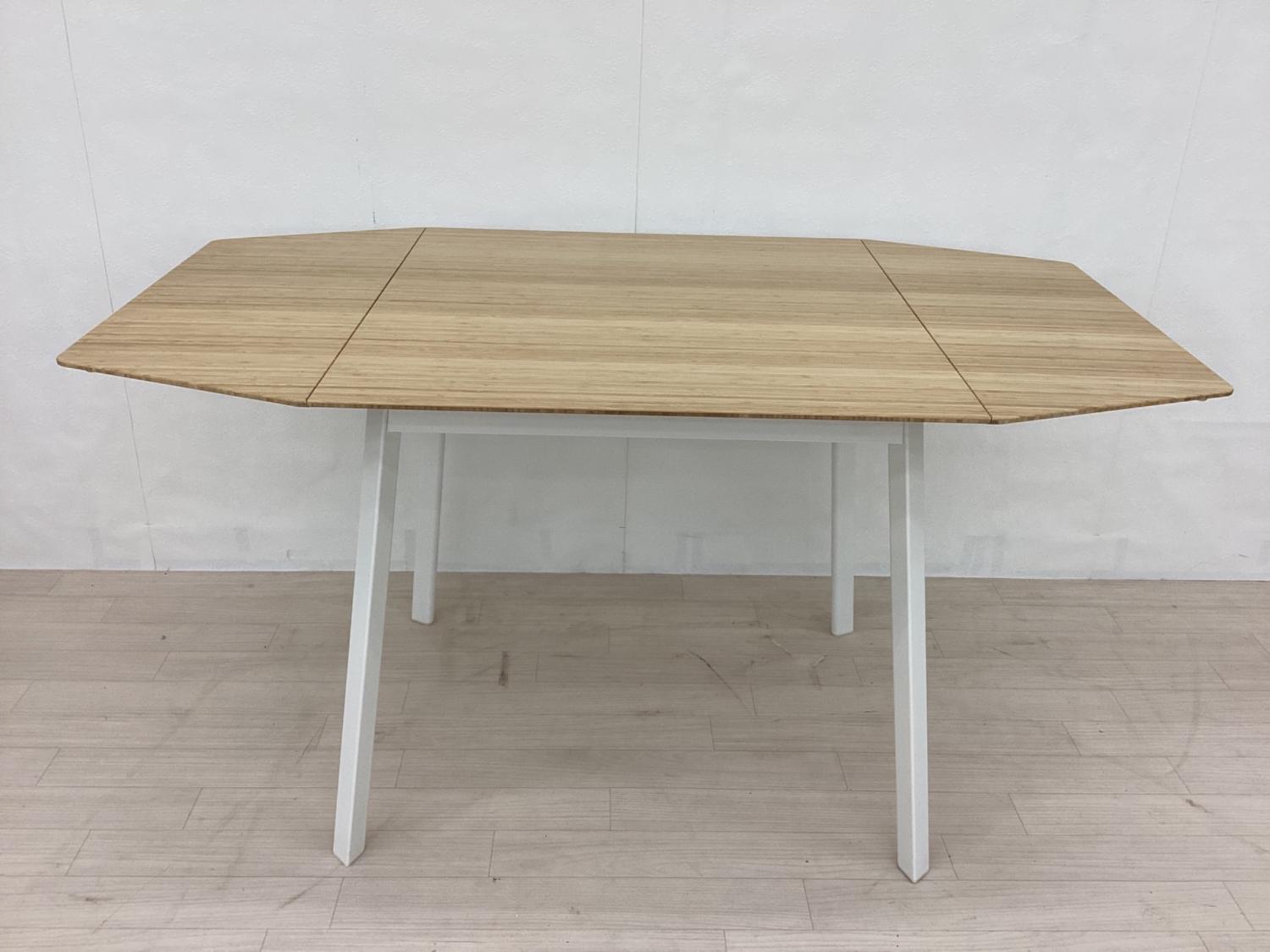 IKEA (イケア) ダイニング5点セット ナチュラル×ホワイト 両バタ