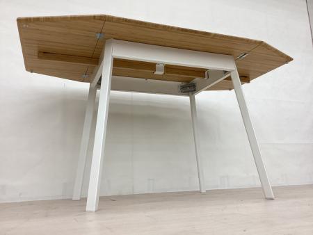 IKEA (イケア) ダイニング5点セット ナチュラル×ホワイト 両バタ