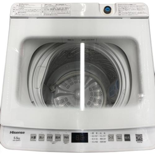 Hisense (ハイセンス) 全自動洗濯機 5.5kg HW-G55NJ1 2024年製 クリーニング済