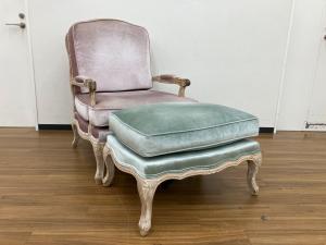 blanc d'voire(ブランディボワール) 1人掛けソファー 底裏地ヤブレあり