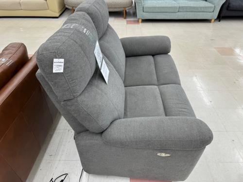 【送料込】ニトリ グレー ファブリック 2人掛けソファ ニトリ 2人掛け電動布張りリクライニングソファ(KK6133 BE