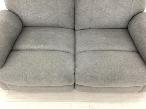 ニトリ 2人掛け電動リクライニングソファー グレー ファブリック グラッゼ