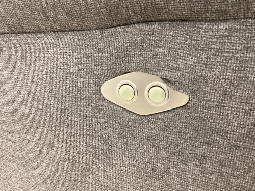 ニトリ 2人掛け電動リクライニングソファー グレー ファブリック グラッゼ