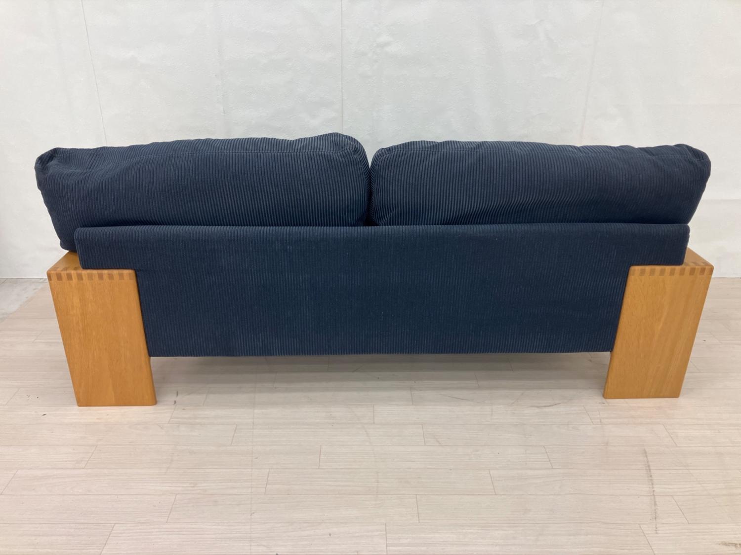 CONDE HOUSE (カンディハウス) 2人掛けソファー ネイビー ファブリック