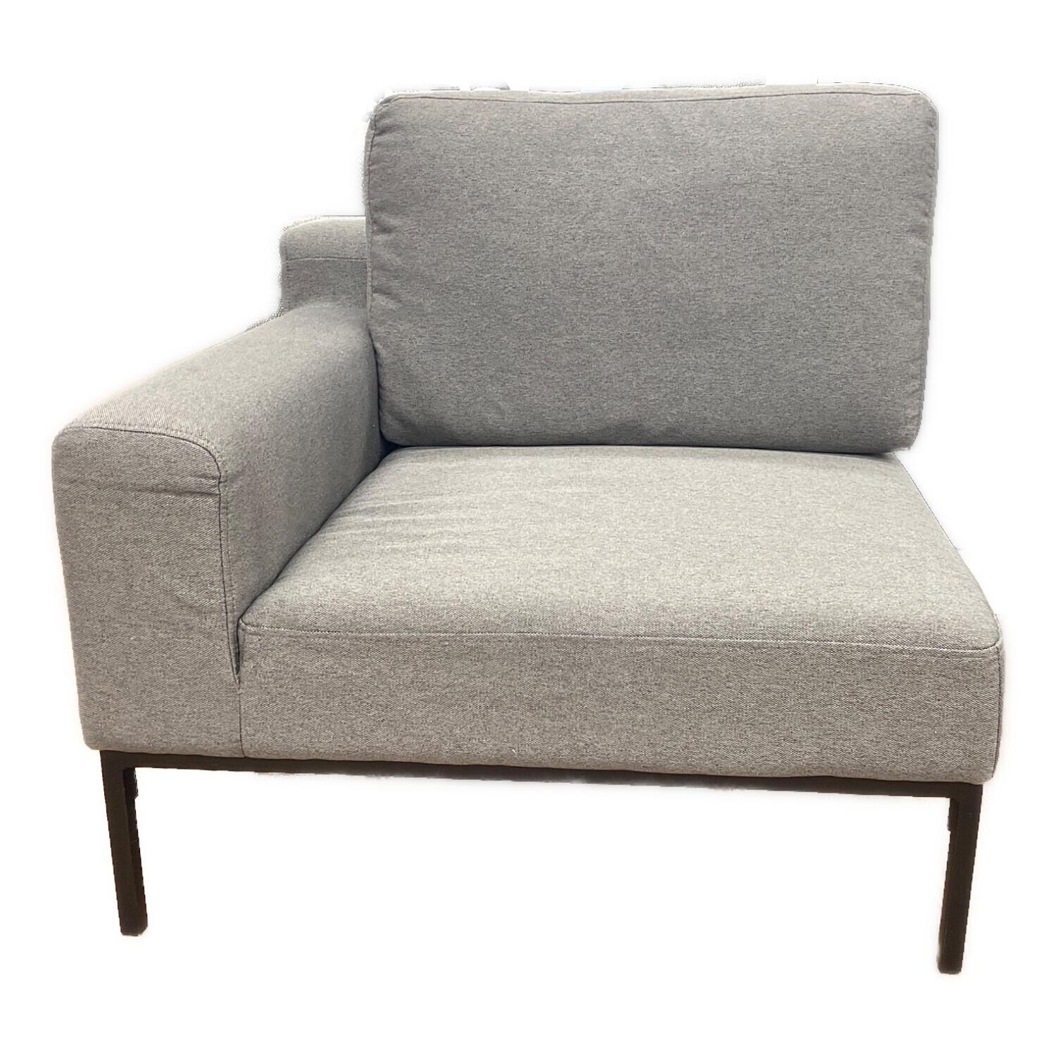 LOWYA (ロウヤ) 2人掛けソファー グレー オットマン付 ファブリック