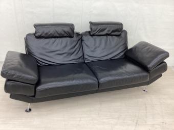 Domicil (ドミシール) 2人掛けソファー ブラック P855