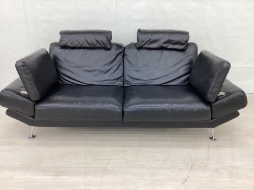 Domicil (ドミシール) 2人掛けソファー ブラック P855