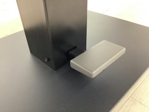 offer9(野中企画) ダイニングテーブル ホワイト×グレー 昇降式 P2198DT01 セラミック×ガラス天板