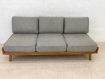 KEYUCA (ケユカ) 2.5人掛けソファー 幅:約150㎝ ナチュラル×グレー