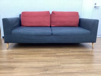 freistil ROLF BENZ (フライシュティール ロルフベンツ) 2人掛けソファー クッション×2付 グレー×レッド