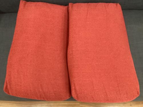 freistil ROLF BENZ (フライシュティール ロルフベンツ) 2人掛けソファー クッション×2付 グレー×レッド