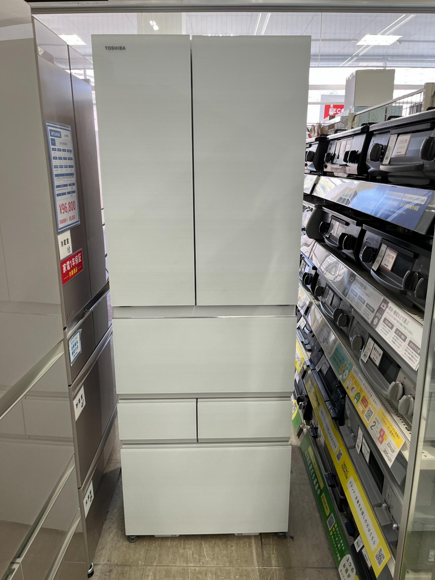 6ヶ月保証付き！TOSHIBA　5ドア冷蔵庫【トレファク岸和田】 ✳︎家電最大展示中✳︎】当店自慢の家電コーナーから*高年式*冷蔵庫を