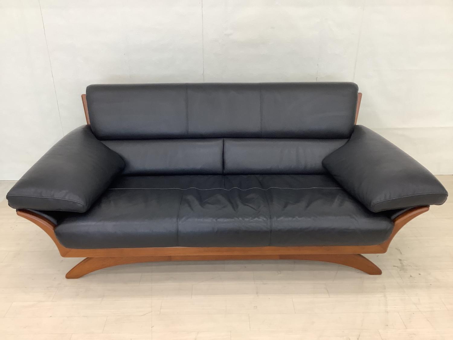 MORISHIGE (モリシゲ) 2人掛けソファー ブラック｜トレファクONLINE