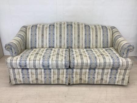 Thomasville (トーマスビル) 2人掛けソファー ホワイト×ブルー