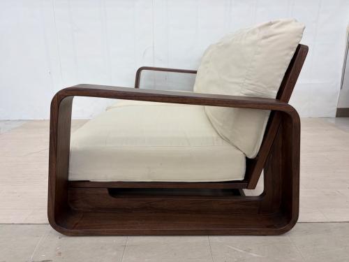 a.flat (エーフラット) 2.5人掛けソファー 幅:約184㎝ ブラウン×ベージュ テン・ハイバックソファ 2.5人掛け両アーム