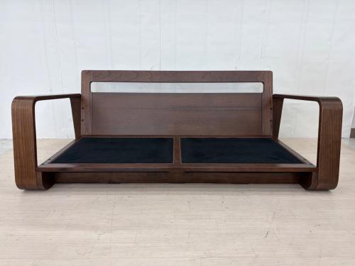 a.flat (エーフラット) 2.5人掛けソファー 幅:約184㎝ ブラウン×ベージュ テン・ハイバックソファ 2.5人掛け両アーム