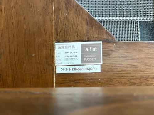 a.flat (エーフラット) 2.5人掛けソファー 幅:約184㎝ ブラウン×ベージュ テン・ハイバックソファ 2.5人掛け両アーム