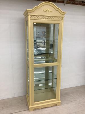 東海家具 (トウカイカグ) キュリオケース フレンチカントリー ベージュ マリアンディール