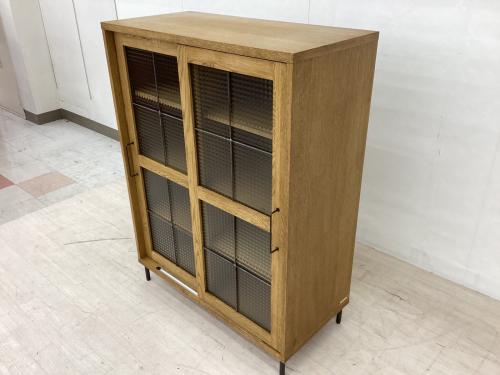 a.depeche (アデペシュ) カデル スライドガラスキャビネット ロー ZA-CDL-SGC-1200-BR-N