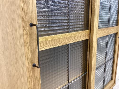 a.depeche (アデペシュ) カデル スライドガラスキャビネット ロー ZA-CDL-SGC-1200-BR-N