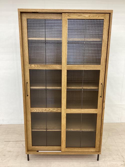 a.depeche (アデペシュ) カデル スライドガラスキャビネット ハイ ZA-CDL-SGC-1700-BR-N