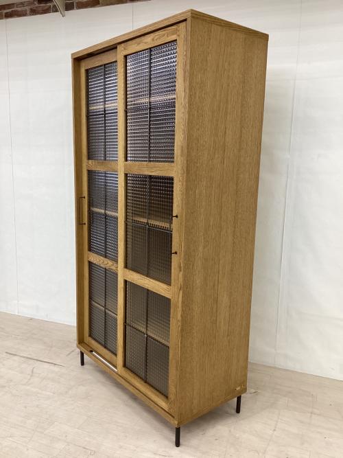 a.depeche (アデペシュ) カデル スライドガラスキャビネット ハイ ZA-CDL-SGC-1700-BR-N