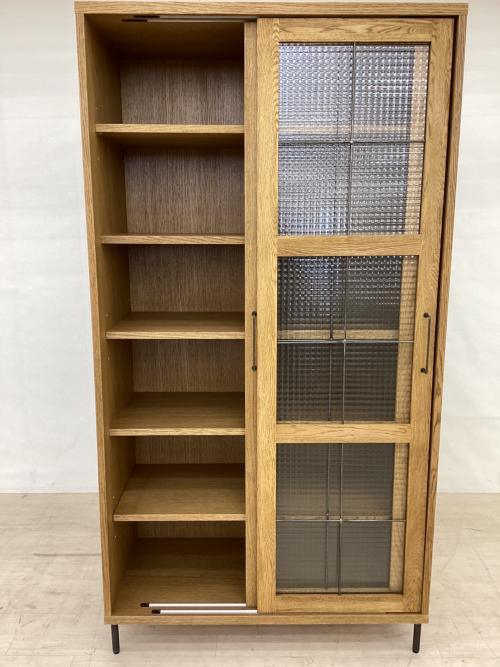 a.depeche (アデペシュ) カデル スライドガラスキャビネット ハイ ZA-CDL-SGC-1700-BR-N