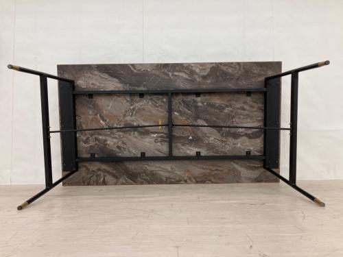 a.depeche (アデペシュ) ポル 2way ダイニングテーブル 1450 POL-DNT-1450WNOLD マットブラック